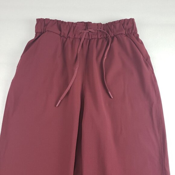 Lululemon Keep Moving 7/8 Pant Womens 6 Burgundy Pull On Casual Luxtreme Ankle - Picture 4 of 14